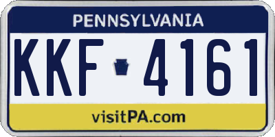 PA license plate KKF4161