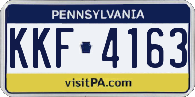 PA license plate KKF4163