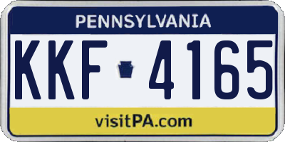 PA license plate KKF4165