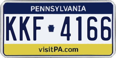 PA license plate KKF4166