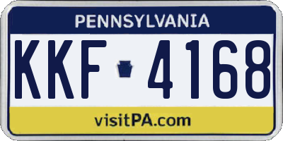 PA license plate KKF4168