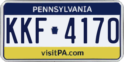 PA license plate KKF4170