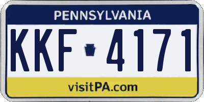 PA license plate KKF4171