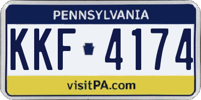 PA license plate KKF4174