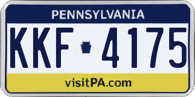 PA license plate KKF4175