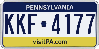 PA license plate KKF4177