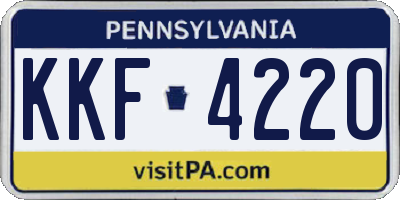 PA license plate KKF4220