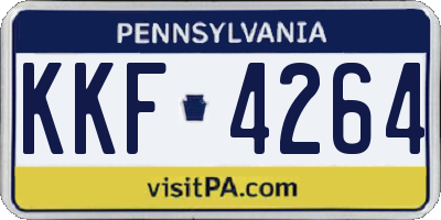 PA license plate KKF4264