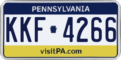 PA license plate KKF4266