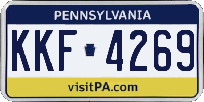 PA license plate KKF4269