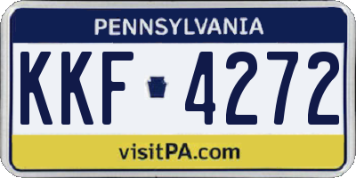 PA license plate KKF4272