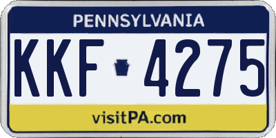 PA license plate KKF4275