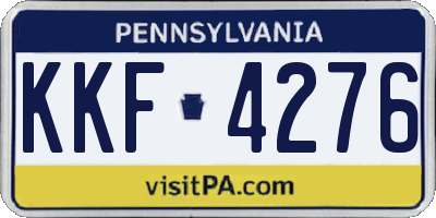 PA license plate KKF4276