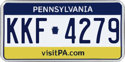 PA license plate KKF4279