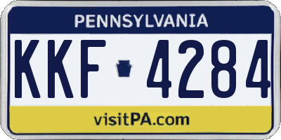 PA license plate KKF4284