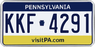PA license plate KKF4291