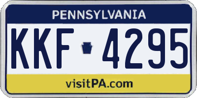 PA license plate KKF4295