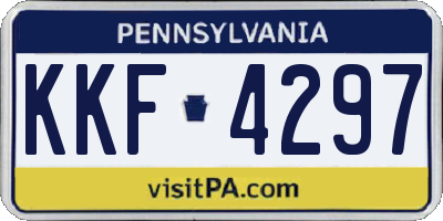 PA license plate KKF4297