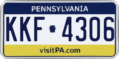 PA license plate KKF4306
