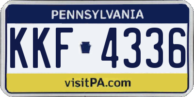 PA license plate KKF4336