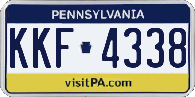 PA license plate KKF4338