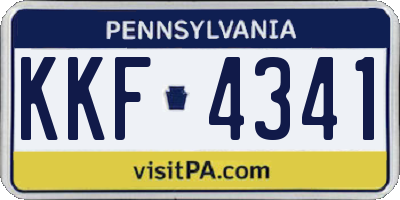 PA license plate KKF4341