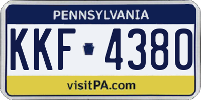 PA license plate KKF4380