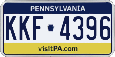 PA license plate KKF4396