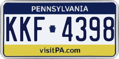 PA license plate KKF4398
