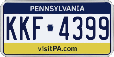 PA license plate KKF4399