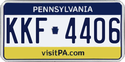 PA license plate KKF4406