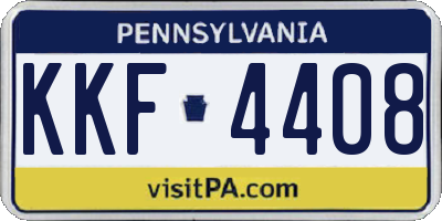 PA license plate KKF4408