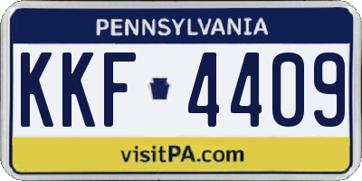 PA license plate KKF4409