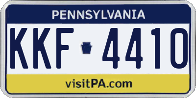PA license plate KKF4410