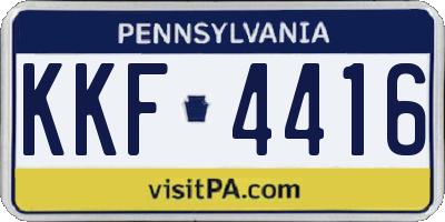 PA license plate KKF4416