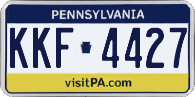 PA license plate KKF4427