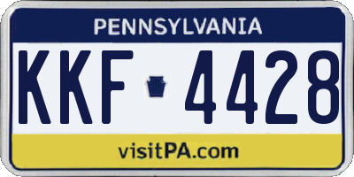PA license plate KKF4428