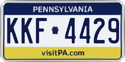 PA license plate KKF4429