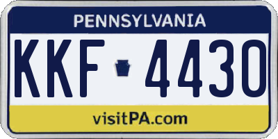 PA license plate KKF4430