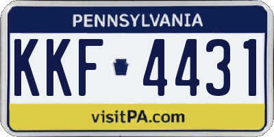 PA license plate KKF4431