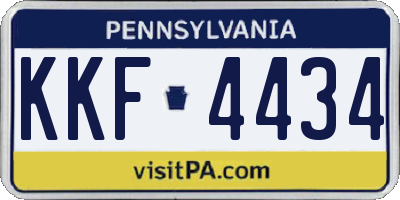 PA license plate KKF4434