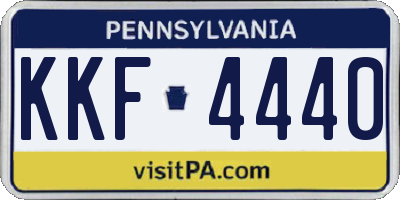 PA license plate KKF4440