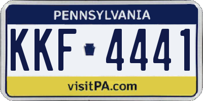 PA license plate KKF4441