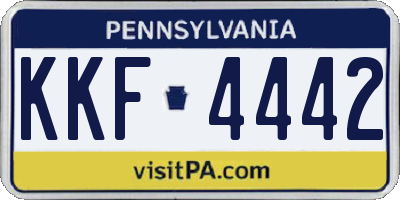 PA license plate KKF4442