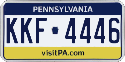 PA license plate KKF4446