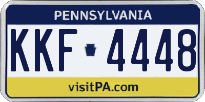 PA license plate KKF4448