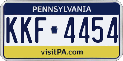 PA license plate KKF4454