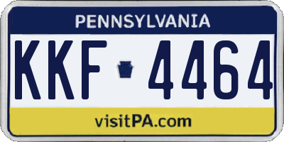 PA license plate KKF4464