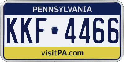 PA license plate KKF4466