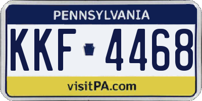 PA license plate KKF4468